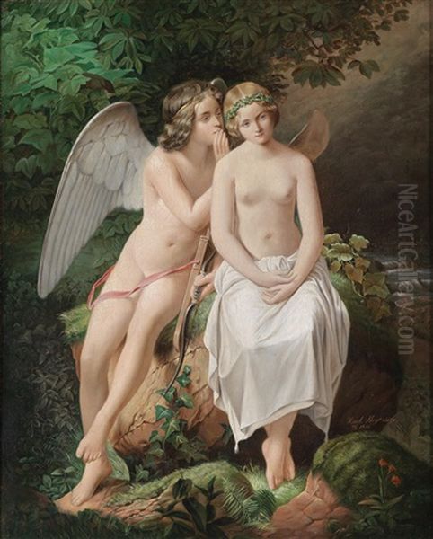 Amor Und Psyche Oil Painting by Eduard Steinbruck