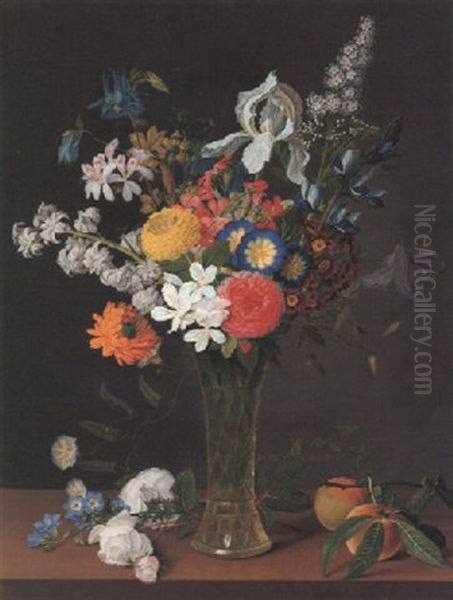 Blumen In Einer Vase Oil Painting by Anton Steiner