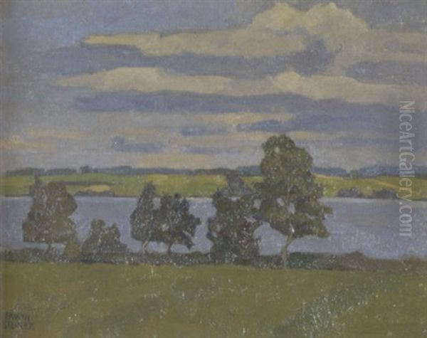 Riegsee Bei Murnau Oil Painting by Erwin Steiner