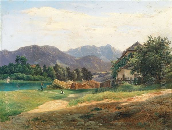 Gebirgslandschaft Oil Painting by Wilhelm Steinfeld