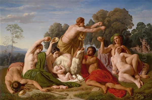 Die Erziehung Des Jupiter Auf Dem Berge Ida Auf Kreta by Hermann Steinfurth