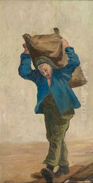 The Sack Carrier Oil Painting by Heinrich Steinhagen