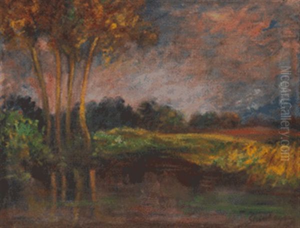 Landschaft Bei Rahlstedt Oil Painting by Heinrich Steinhagen