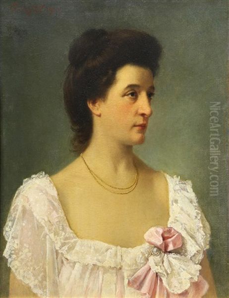 Portrait Of A Lady Oil Painting by Friedrich Karl Steinhardt