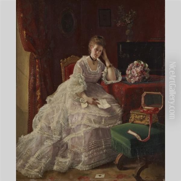 The Love Letter Oil Painting by Friedrich Karl Steinhardt