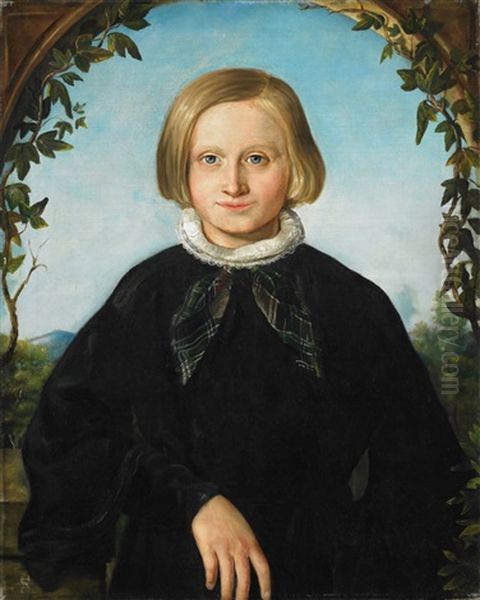 Bildnis Eines Jungen Oil Painting by Edward Jakob Von Steinle