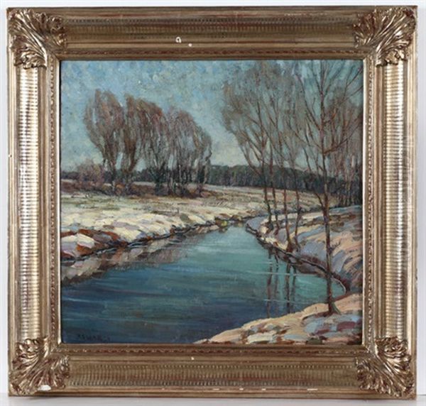 Winterlandschaft Oil Painting by Beppo (Joseph) Steinmetz