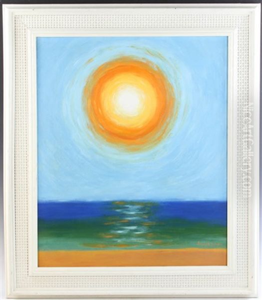 Haitian Sunrise Oil Painting by Joseph Stella