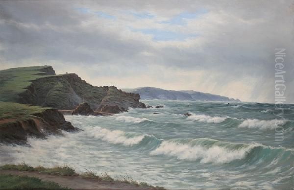 Stormy Waters Oil Painting by Charles H. Branscombe