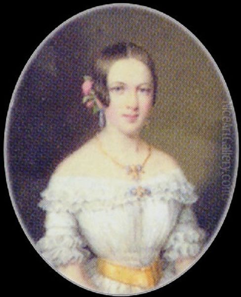 Anna Caroline Stelzner by Carl Ferdinand Stelzner