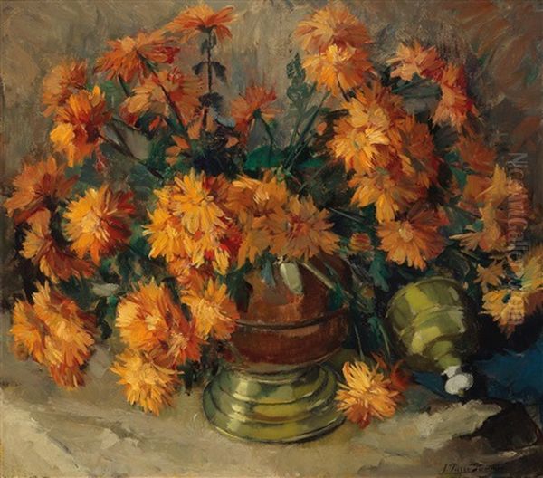 Still Life With Asters by Jean-Pierre Stemmer