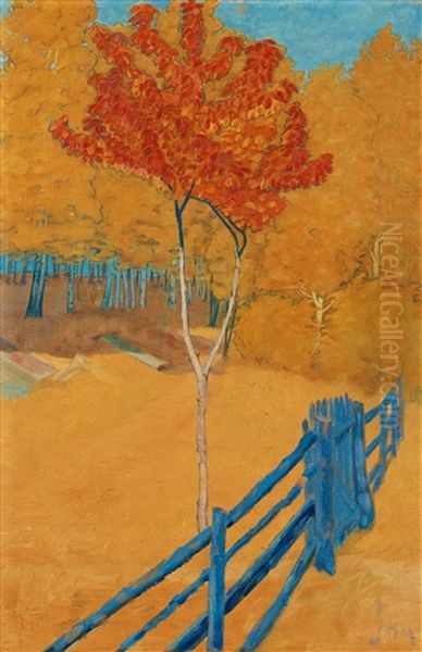 Hostlandskap (autumn Landscape) Oil Painting by John Sten