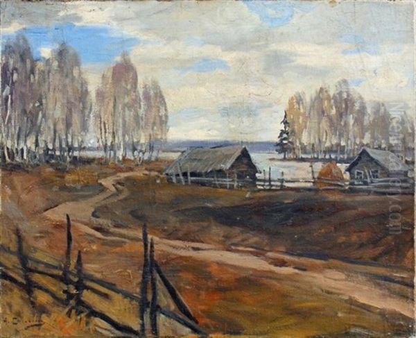 Paysage A L'etang Oil Painting by Aleksei Stepanovich Stepanov