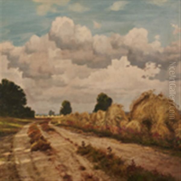 Kornfeldweg Oil Painting by Hans Sterbik