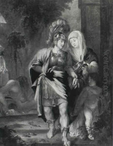 Aeneas And Anchises Oil Painting by Johann Sterenberg