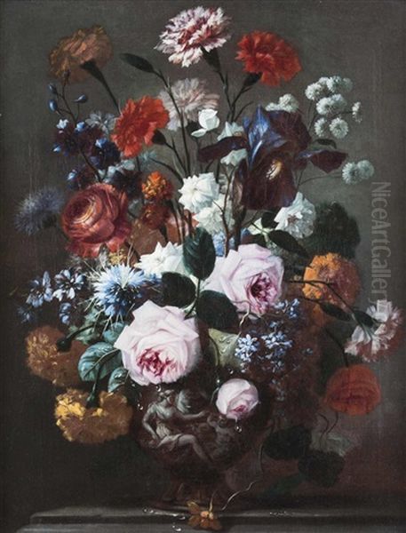 Blumenstillleben Mit Rosen Oil Painting by Ignaz Stern