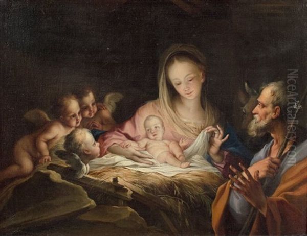 La Nativite Oil Painting by Ignaz Stern