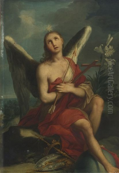 An Angel, Possibly An Allegory Of Divine Love Oil Painting by Ignaz Stern