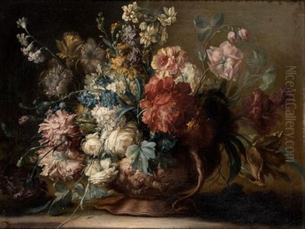 Bouquet De Fleurs Dans Un Vase Oil Painting by Ignaz Stern