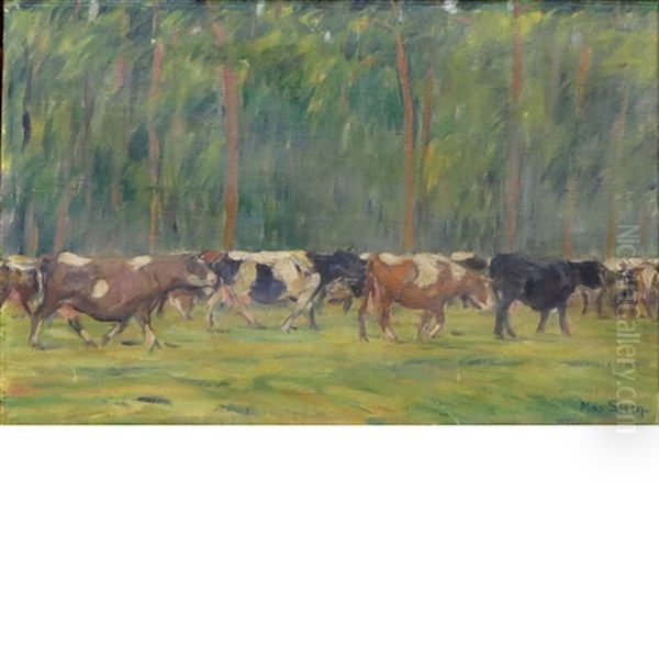 Cows Oil Painting by Max Stern