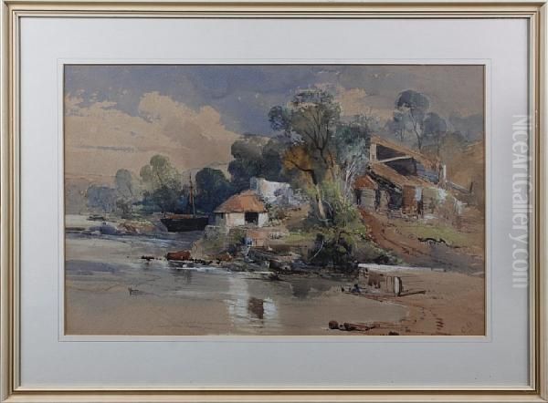 The River Dart Oil Painting by Charles Brooke Branwhite