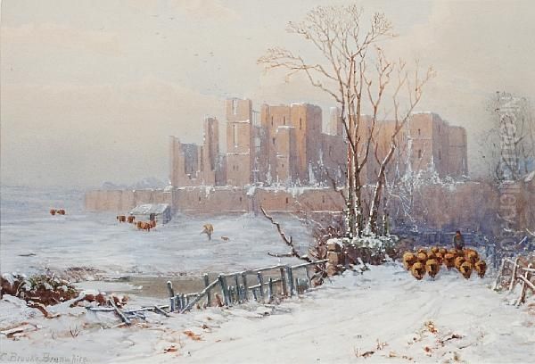 Kenilworth In Winter Oil Painting by Charles Branwhite