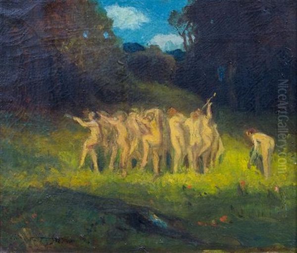 A Joyous Band, 1900 Oil Painting by Charles Walter Stetson