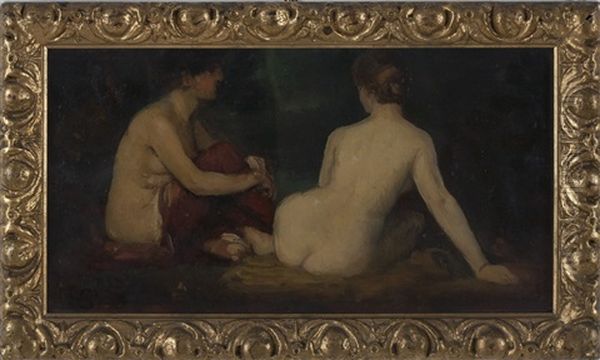 Two Seated Nudes Oil Painting by Charles Walter Stetson