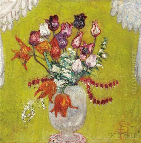 Floral Still Life Oil Painting by Florine Stettheimer