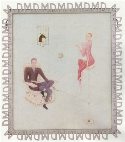 Portrait Of Marcel Duchamp Oil Painting by Florine Stettheimer