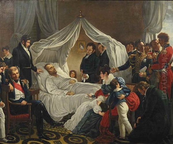 Napoleon Ier Sur Son Lit De Mort A Sainte-helene, Le 5 Mai 1821 by Charles Auguste Guillaume Steuben