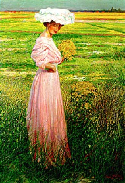 A Summer Beauty Oil Painting by Aime Stevens