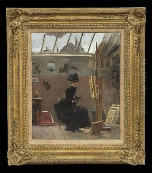 L'amateur Dans L'atelier Oil Painting by Alfred George Stevens