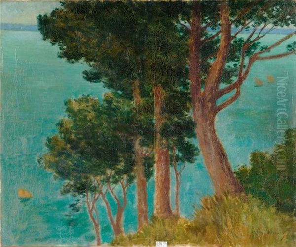 Coin De La Cote D'azur Oil Painting by Gustav Max Stevens