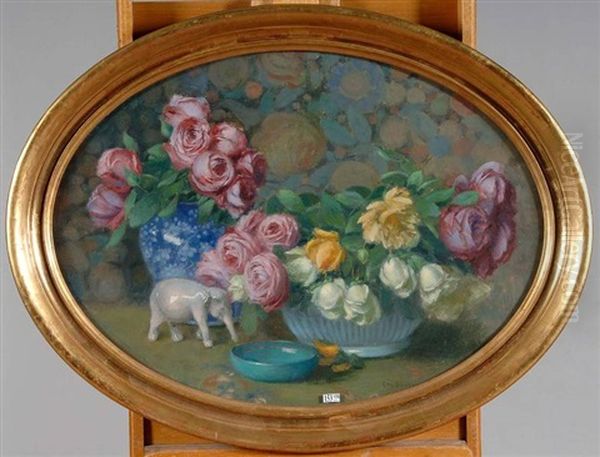 Nature Morte Aux Roses by Gustav Max Stevens