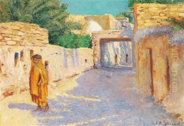 Promenade Dans La Medina Oil Painting by Gustav Max Stevens