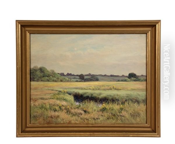 Marsh Near Pond Cove School Oil Painting by John Calvin Stevens