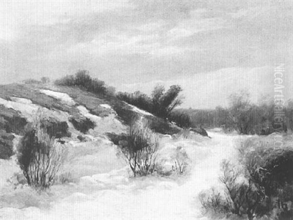 Winter Day, Delano Park Oil Painting by John Calvin Stevens