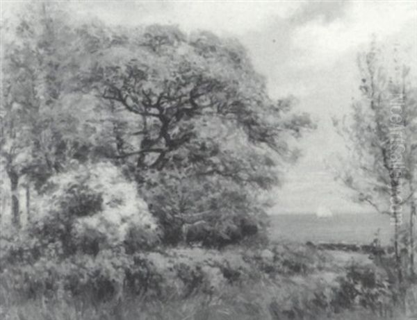 Mr. Bosworth's Place Near Broad Cove, Cape Elizabeth, 1913 Oil Painting by John Calvin Stevens