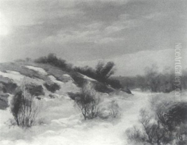 Winter Day, Delano Park Oil Painting by John Calvin Stevens