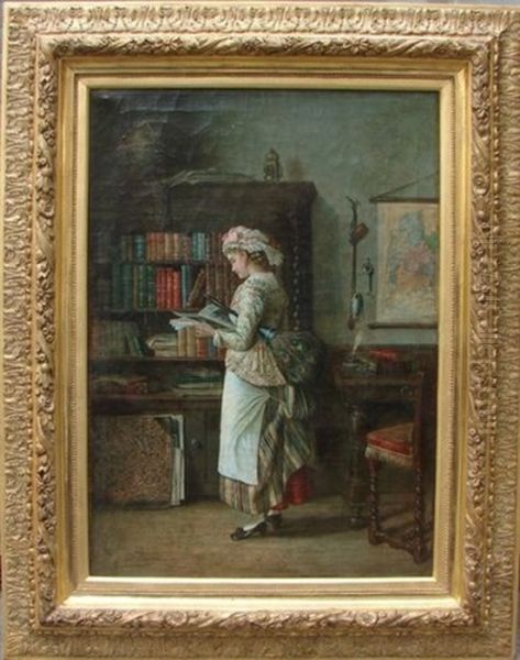 Jeune Fille A La Lecture Oil Painting by John D. Stevens