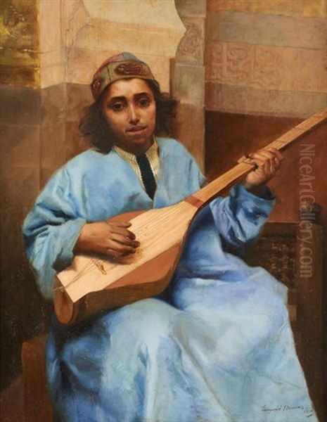 Le Musicien Oil Painting by Leopold Stevens