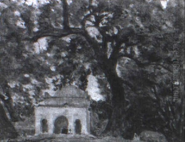 Parklandschaft Mit Maurischem Kiosk Oil Painting by Leopold Stevens