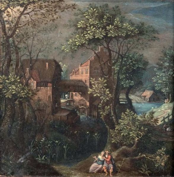 Paysans Dans Une Campagne Oil Painting by Pieter Stevens