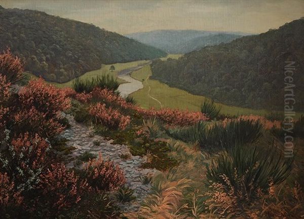 Tranquil Valley Oil Painting by Rene Stevens