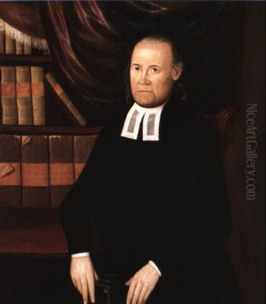 Portrait Of Rev. Joseph Strong Of Norwich, Ct. Oil Painting by Joseph Steward