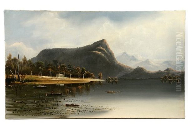 Mt Kineo From Moosehead Lake, Maine Oil Painting by Seth W. Steward