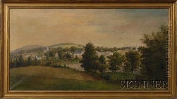 Panoramic Hillside View Of A Village by Seth W. Steward