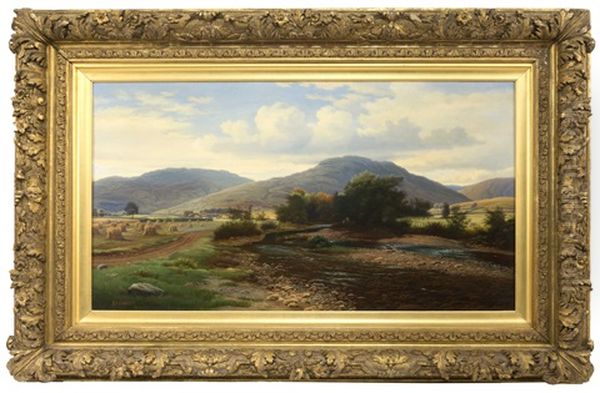 Magnificent Landscape, Likely English Or Scottish Oil Painting by James Malcolm Stewart