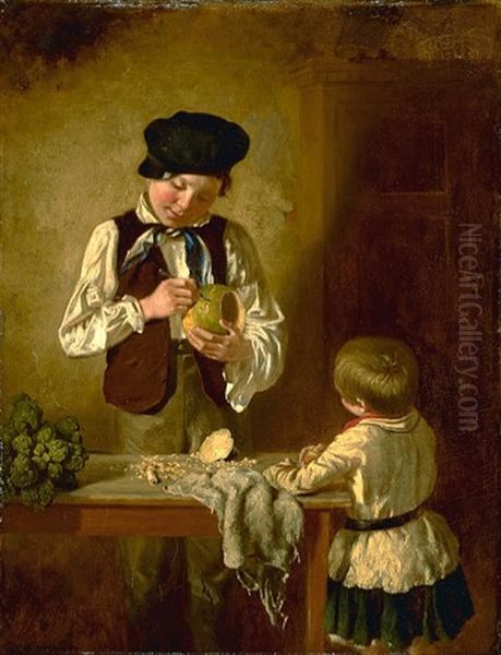 The Young Craftsman Oil Painting by James Malcolm Stewart